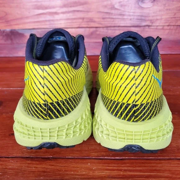 Hoka One One EVO SpeedGoat Shoes Women 9 Trail Sneakers‎ Black Yellow Vibram - Picture 3 of 7